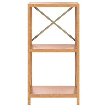 Scaffale a 3 Ripiani 40x30x78 cm in Legno Massello di Rovere