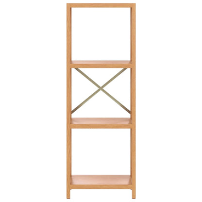 Scaffale a 4 Ripiani 40x30x112 cm in Legno Massello di Rovere