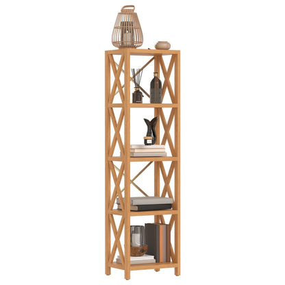 Scaffale a 5 Ripiani 40x30x146 cm in Legno Massello di Rovere