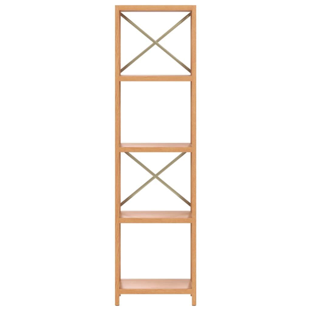 Scaffale a 5 Ripiani 40x30x146 cm in Legno Massello di Rovere
