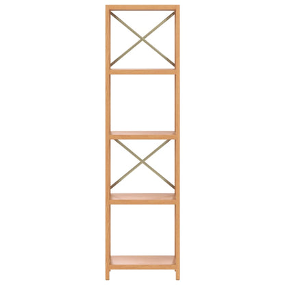 Scaffale a 5 Ripiani 40x30x146 cm in Legno Massello di Rovere