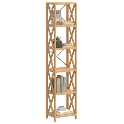 Scaffale a 6 Ripiani 40x30x181 cm in Legno Massello di Rovere
