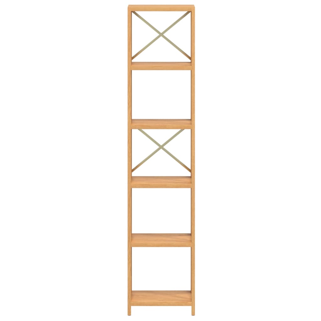 Scaffale a 6 Ripiani 40x30x181 cm in Legno Massello di Rovere