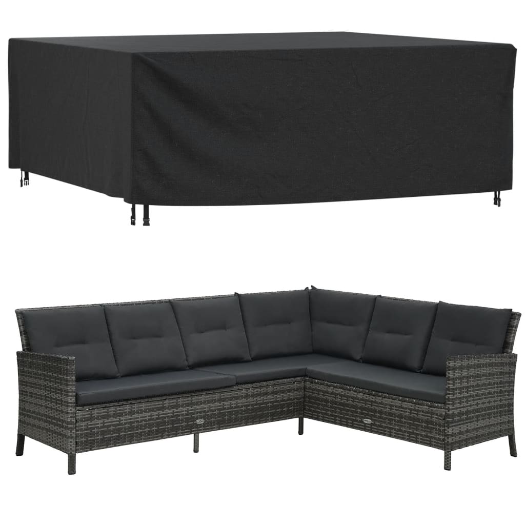Copertura Mobili Giardino Nera 250x210x90cm Impermeabile 420D