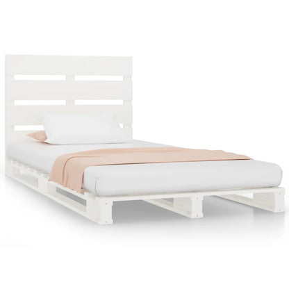 Giroletto Bianco 90x190 cm Single in Legno Massello di Pino