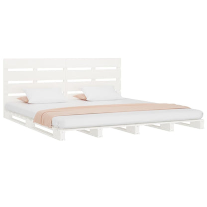 Giroletto Bianco Legno Massello di Pino 120x190 cm Small Double