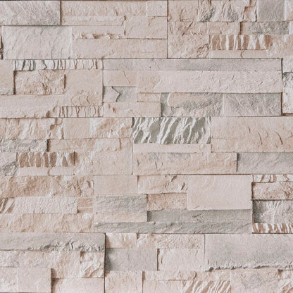 Carta da Parati 3D Pietra Grigio e Beige10x0,53 m Non Tessuto