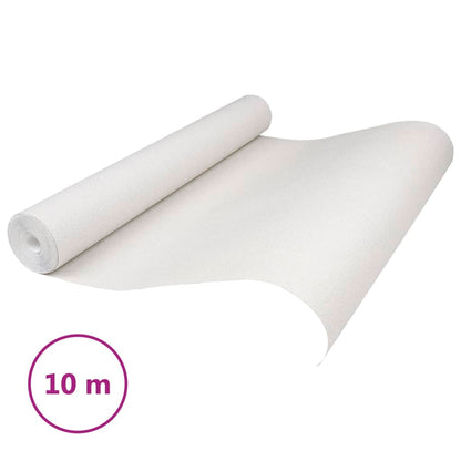 Carta da Parati 3D Bianco Solido 10x0,53m Non Tessuto