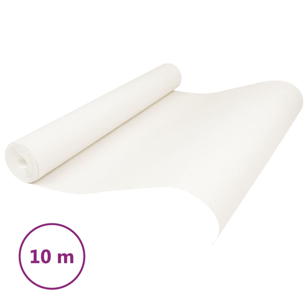 Carta da Parati 3D Crema Solido 10x0,53 m Non Tessuto