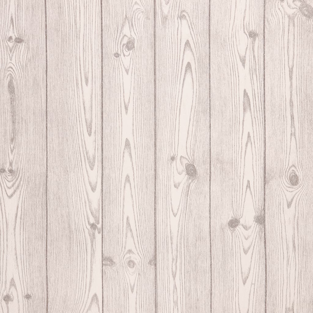 Carta da Parati 3D Motivo Legno Grigio 10x0,53 m Non Tessuto