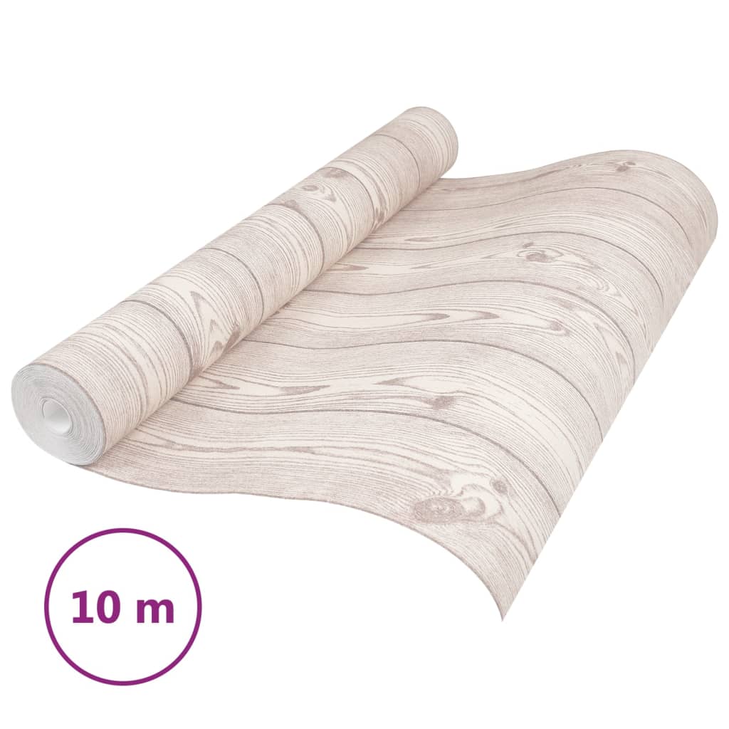 Carta da Parati 3D Motivo Legno Grigio 10x0,53 m Non Tessuto