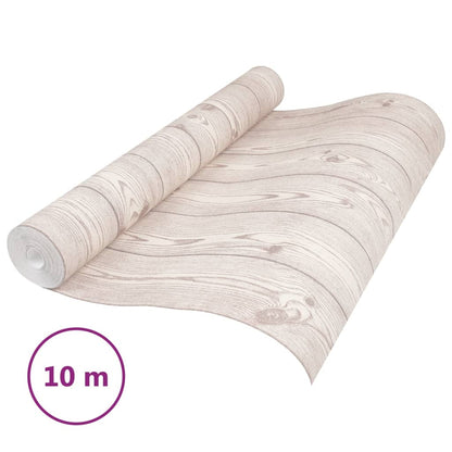 Carta da Parati 3D Motivo Legno Grigio 10x0,53 m Non Tessuto
