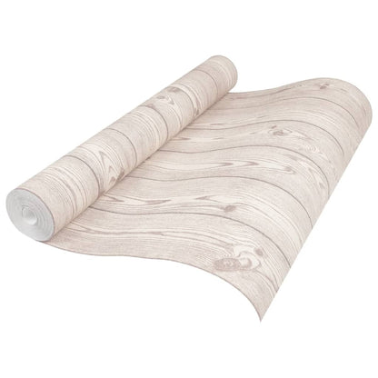 Carta da Parati 3D Motivo Legno Grigio 10x0,53 m Non Tessuto