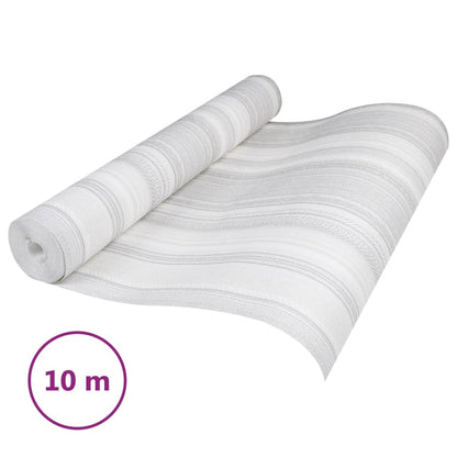 Carta da Parati 3D a Strisce Grigio 10x0,53 m Non Tessuto