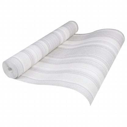 Carta da Parati 3D a Strisce Grigio 10x0,53 m Non Tessuto