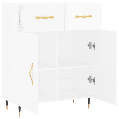 Credenza 69,5x34x90 cm in Legno Multistrato Bianco Lucido