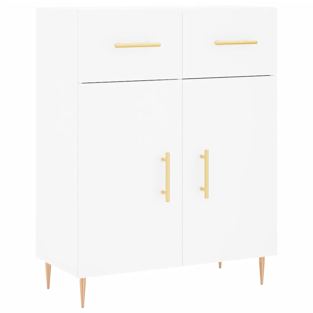 Credenza Bianca 69,5x34x90 cm in Legno Multistrato