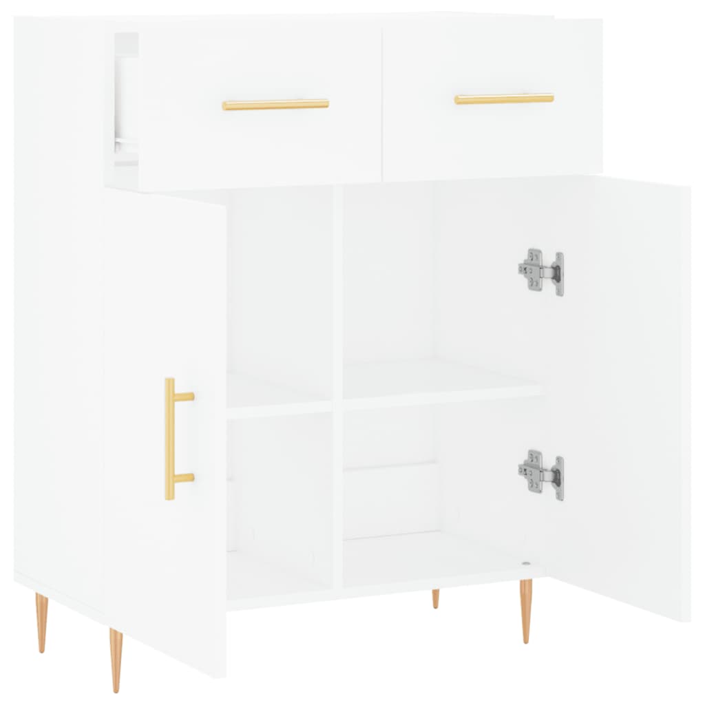 Credenza Bianca 69,5x34x90 cm in Legno Multistrato