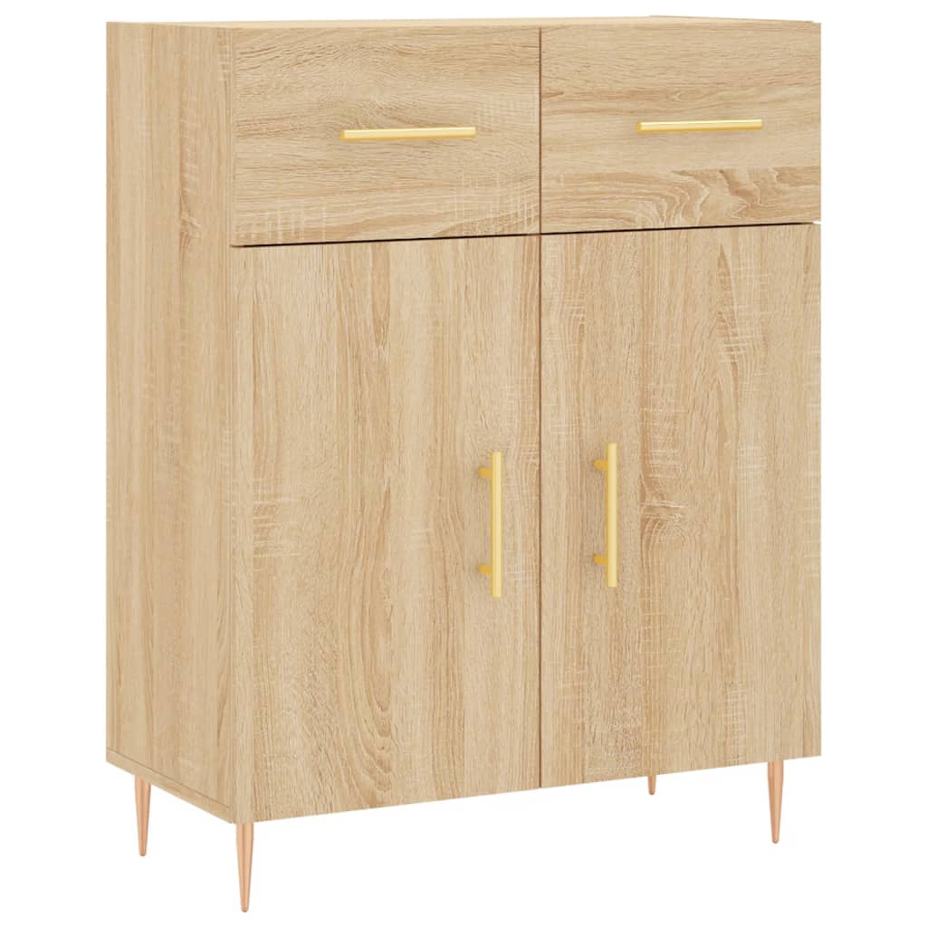 Credenza Rovere Sonoma 69,5x34x90 cm in Legno Multistrato