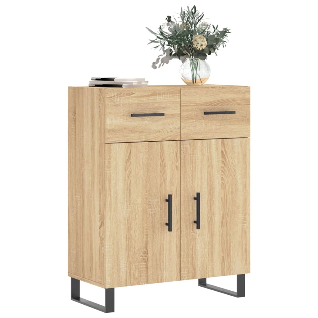 Credenza Rovere Sonoma 69,5x34x90 cm in Legno Multistrato