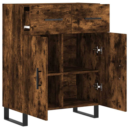 Credenza Rovere Fumo 69,5x34x90 cm in Legno Multistrato