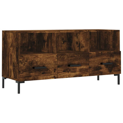 Mobile Porta TV Rovere Fumo 102x36x50 cm in Legno Multistrato