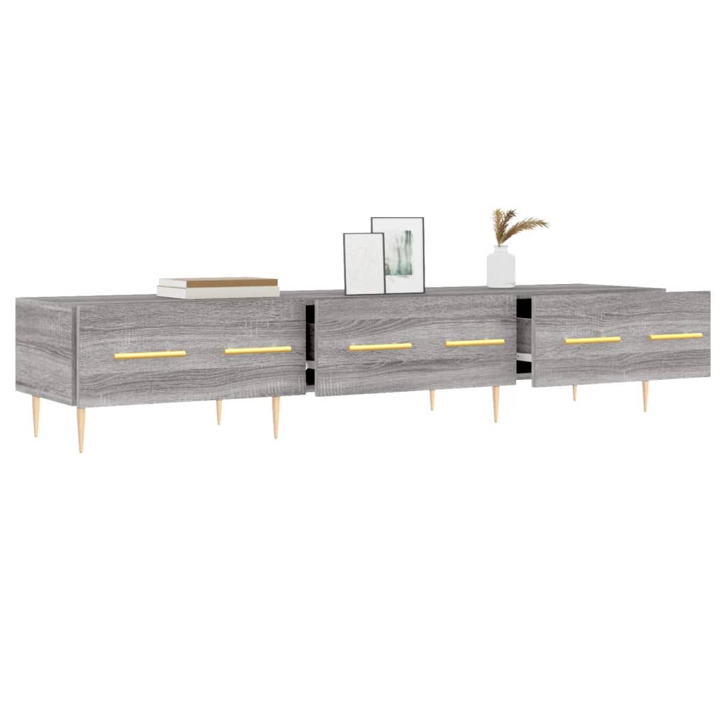 Mobile Porta TV Grigio Sonoma 150x36x30 cm in Legno Multistrato