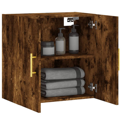 Armadietto a Muro Rovere Fumo 60x31x60 cm in Legno Multistrato