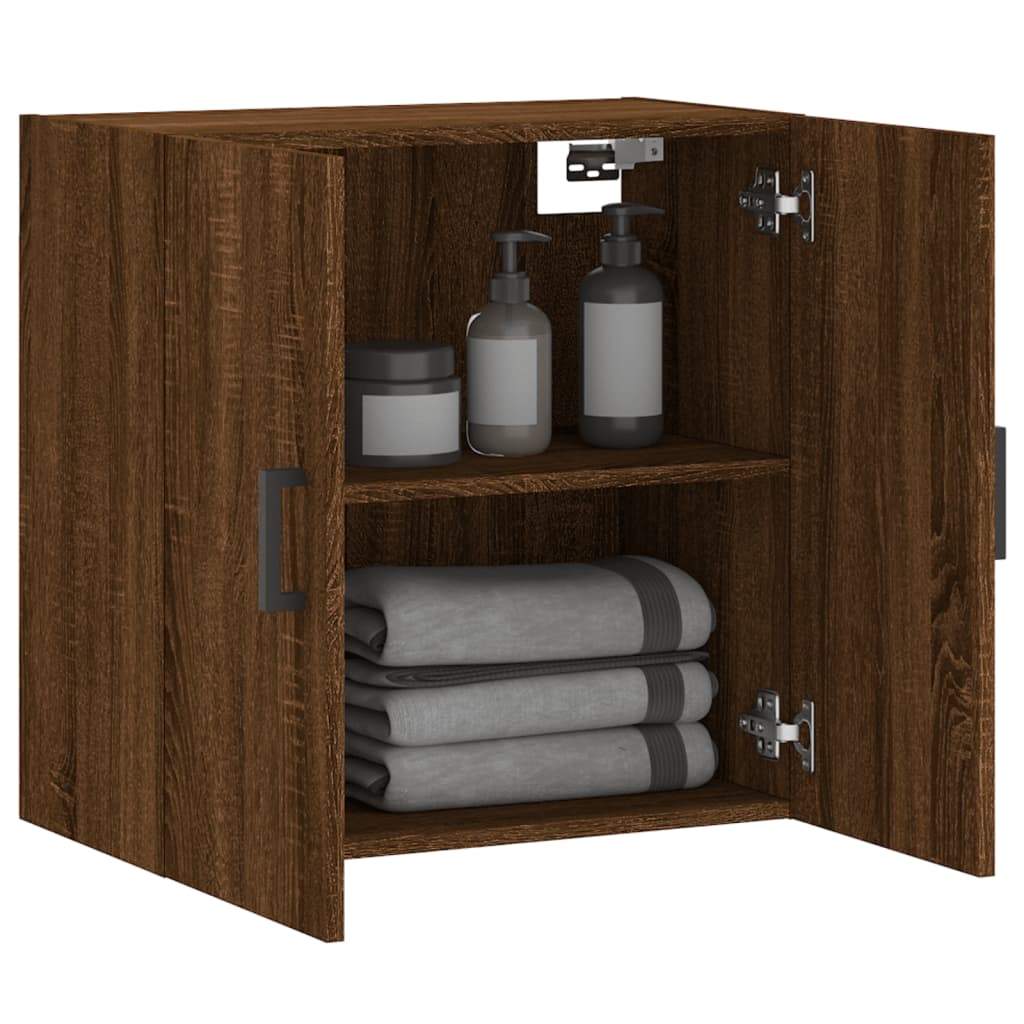 Armadietto a Muro Rovere Marrone 60x31x60 cm Legno Multistrato