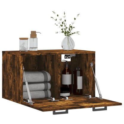 Mobile a Parete Rovere Fumo 60x36,5x35 cm in Legno Multistrato