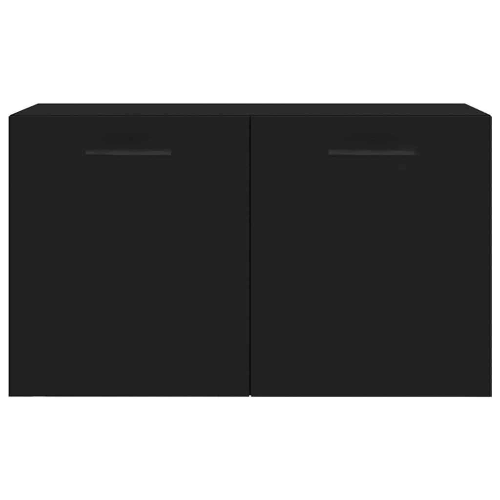 Mobile a Parete Nero 60x36,5x35 cm in Legno Multistrato