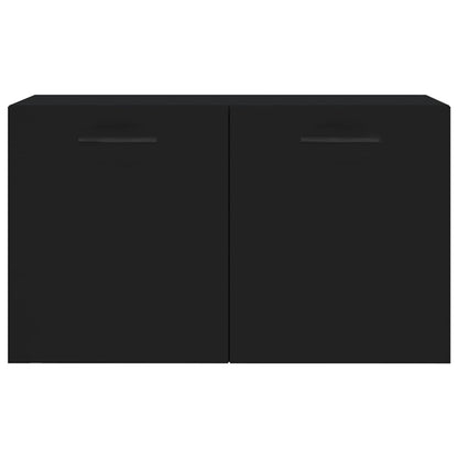 Mobile a Parete Nero 60x36,5x35 cm in Legno Multistrato