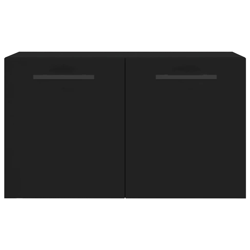 Mobile a Parete Nero 60x36,5x35 cm in Legno Multistrato