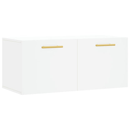 Mobile a Parete Bianco 80x36,5x35 cm in Legno Multistrato