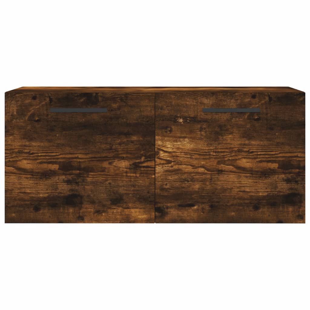 Mobile a Parete Rovere Fumo 80x36,5x35 cm in Legno Multistrato