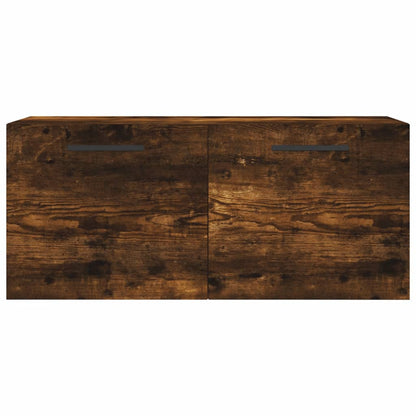 Mobile a Parete Rovere Fumo 80x36,5x35 cm in Legno Multistrato