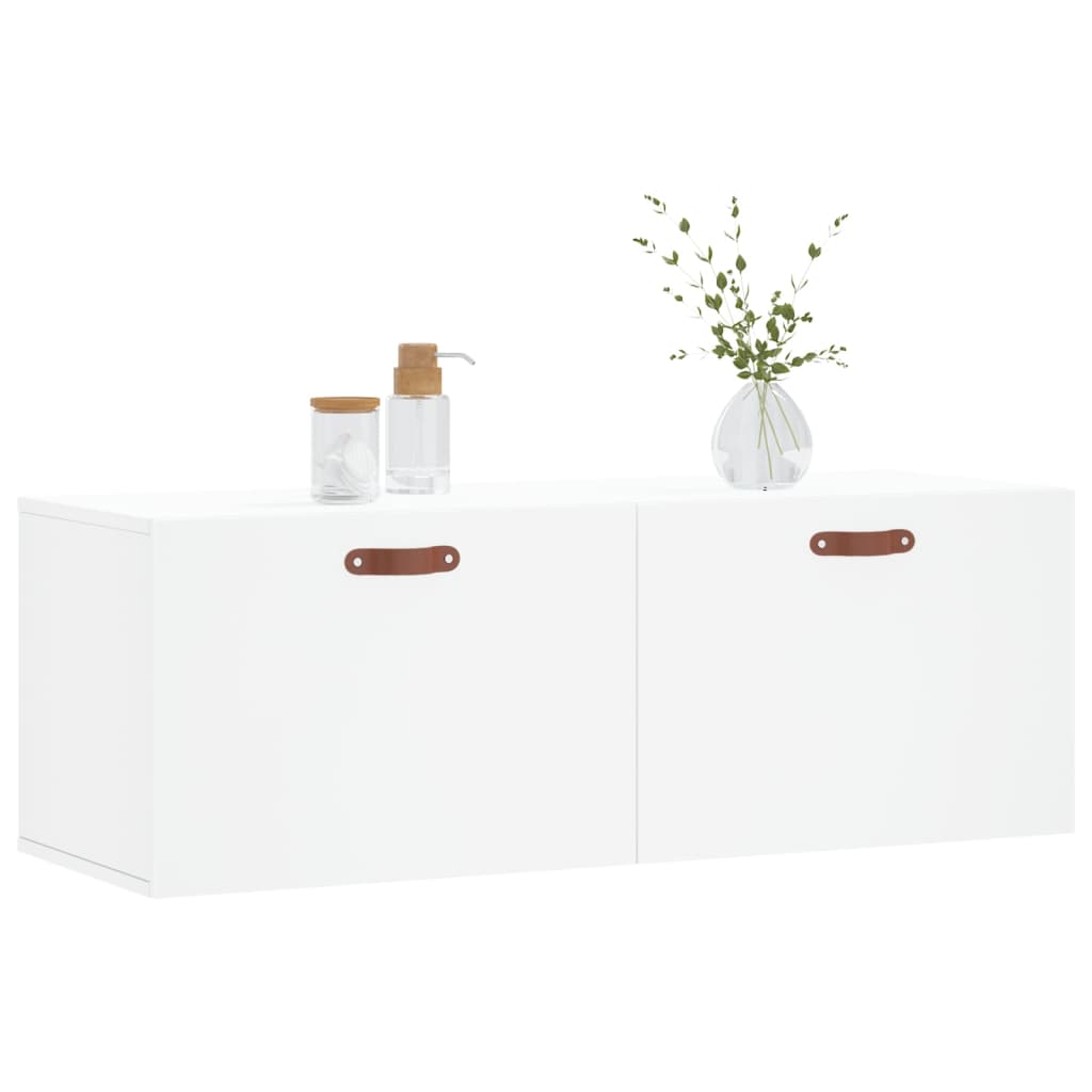 Mobile a Parete Bianco 100x36,5x35 cm in Legno Multistrato