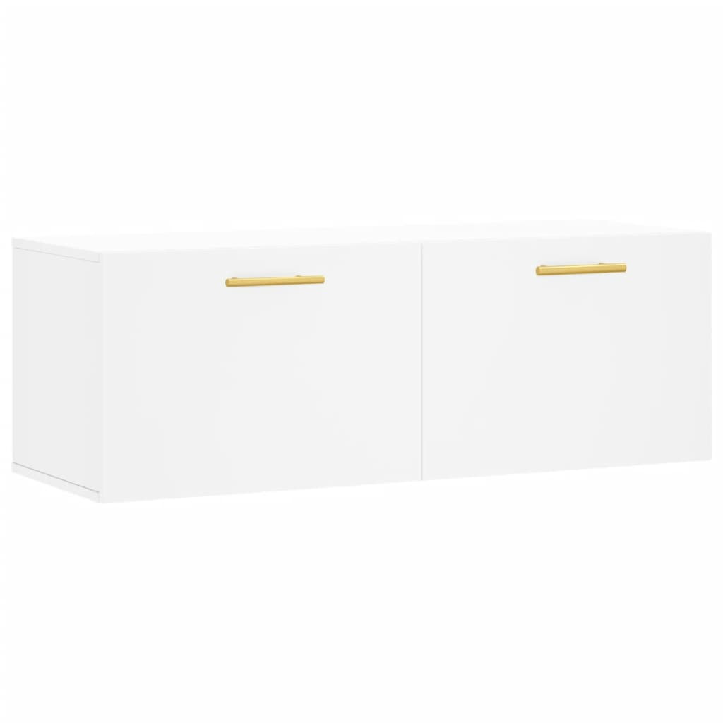 Mobile a Parete Bianco 100x36,5x35 cm in Legno Multistrato