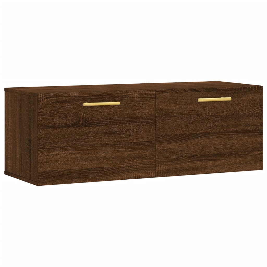 Mobile a Parete Rovere Marrone 100x36,5x35 cm Legno Multistrato