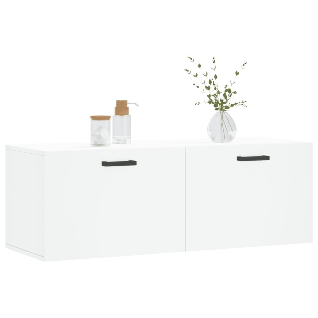 Mobile a Parete Bianco 100x36,5x35 cm in Legno Multistrato