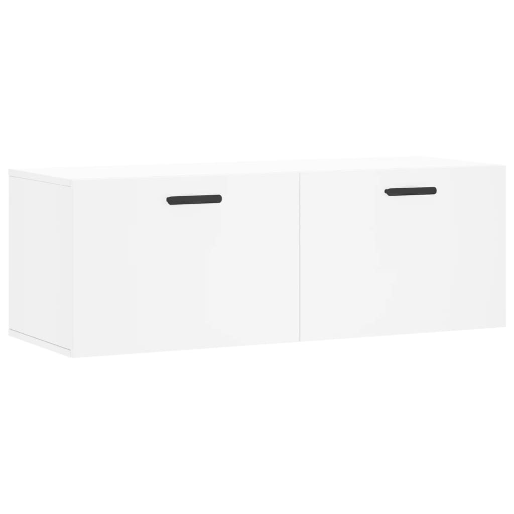 Mobile a Parete Bianco 100x36,5x35 cm in Legno Multistrato