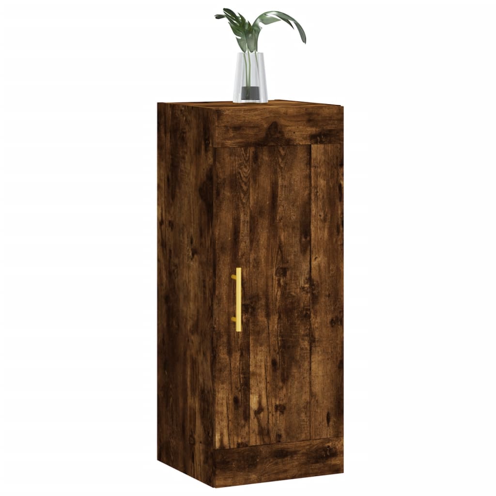 Mobile a Parete Rovere Fumo 34,5x34x90 cm in Legno Multistrato