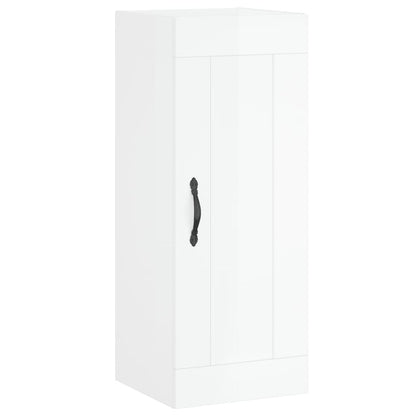 Mobile Parete Bianco Lucido 34,5x34x90 cm in Legno Multistrato