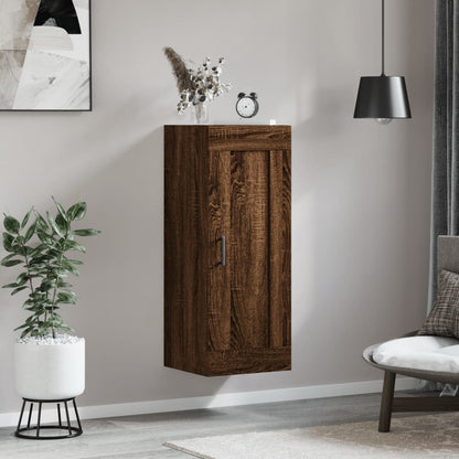 Mobile a Parete Rovere Marrone 34,5x34x90 cm Legno Multistrato