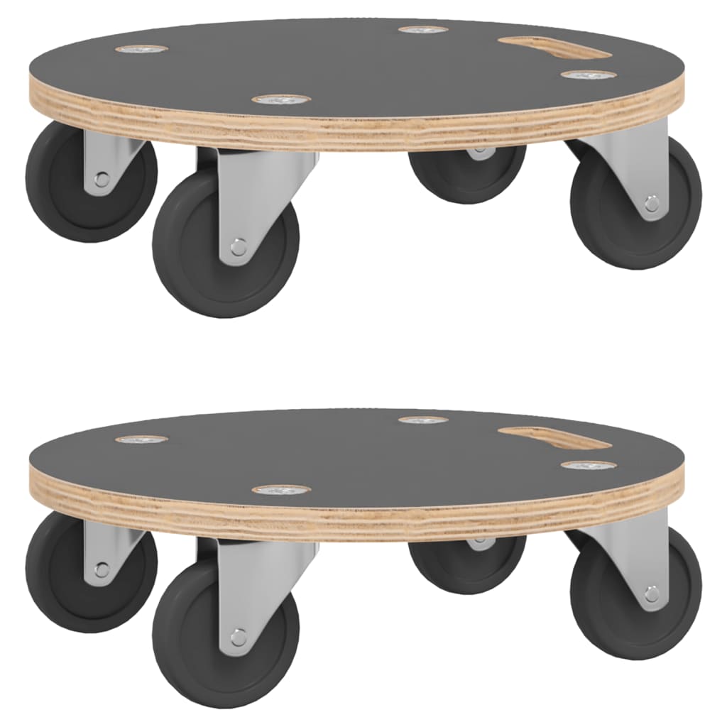 Pedane di Trasporto 2 pz Rotonde Ã˜38x11,5 cm 250 kg