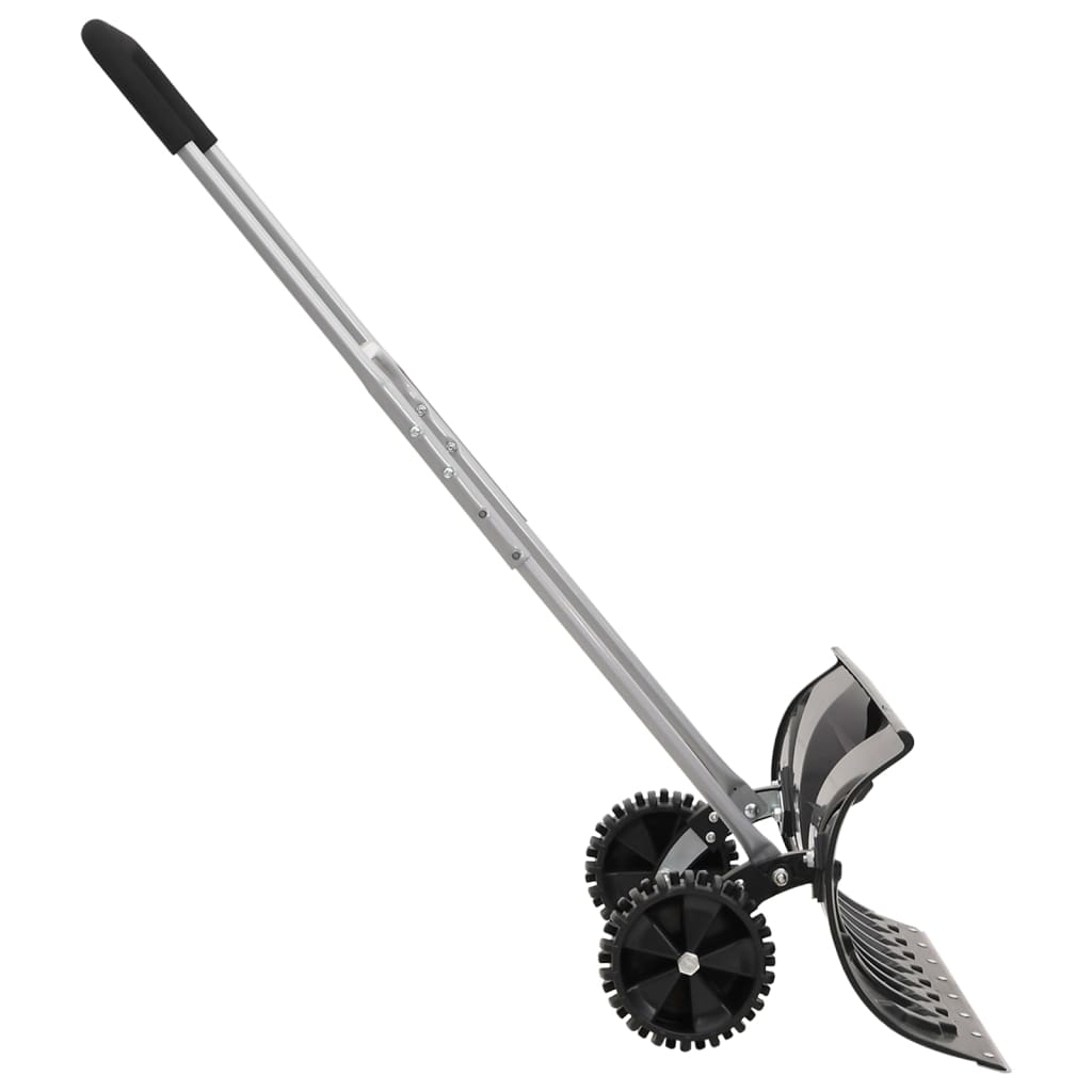 Pala da Neve con Manico Allungabile Nero 66cm Lama Acciaio