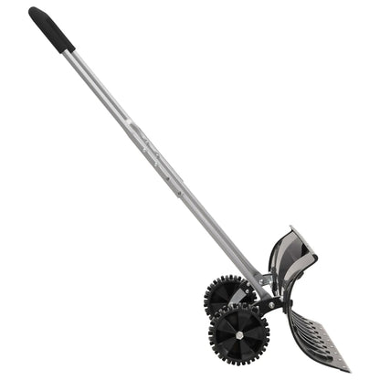 Pala da Neve con Manico Allungabile Nero 66cm Lama Acciaio