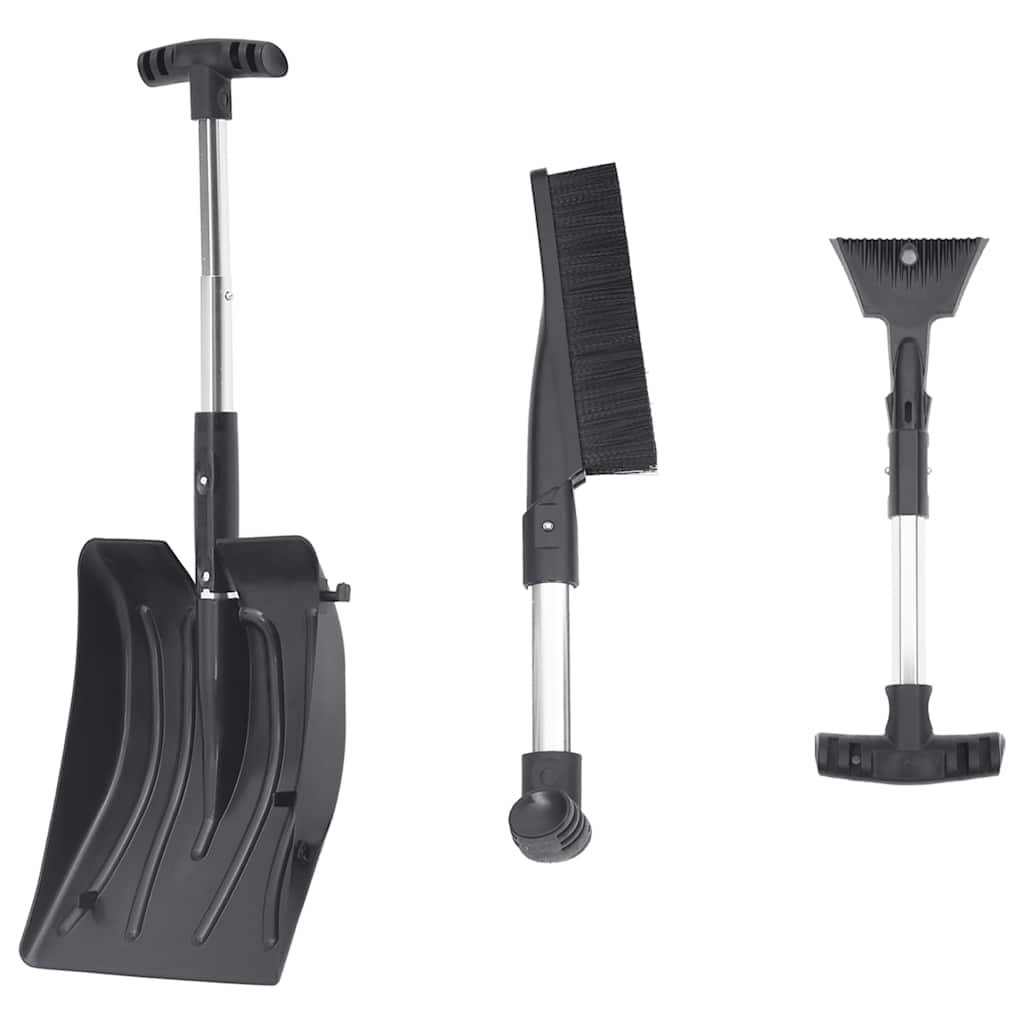 Kit Pala da Neve 3 in 1 Nero in Alluminio