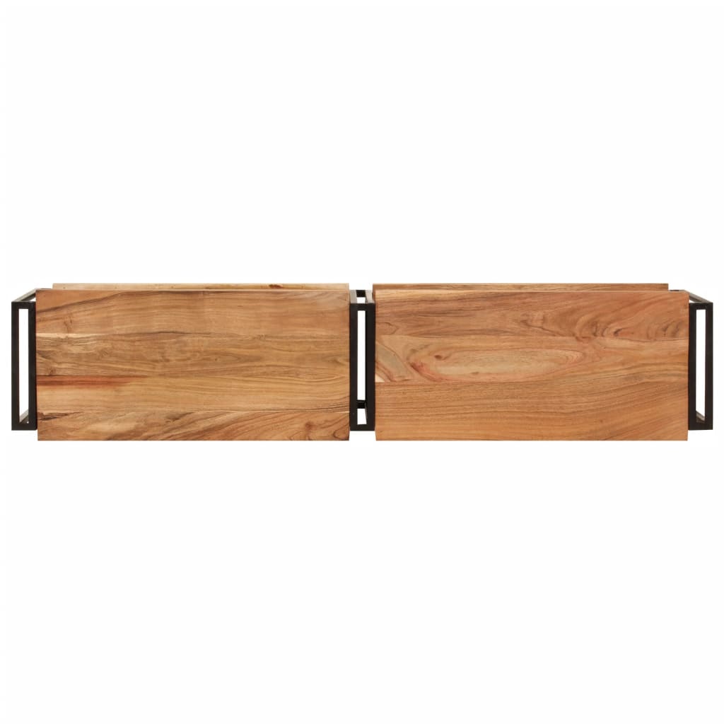 Mobile Porta TV 140x30x40 cm in Legno Massello di Acacia