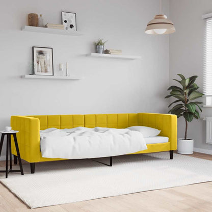 Letto da Giorno Giallo 80x200 cm in Velluto